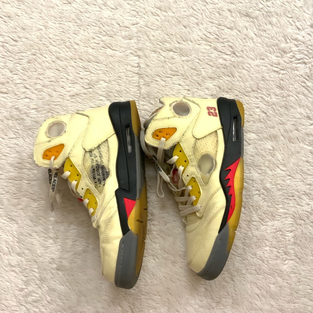 Jordan x Off-White Air Jordan 5 Retro SP "Sail" sneakers - Picture 10 of 12